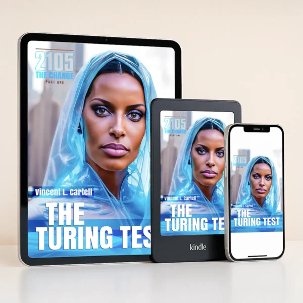 The Turing Test ebook edition book cover by Vincent L. Cartell – 2105: The Change sci-fi novel