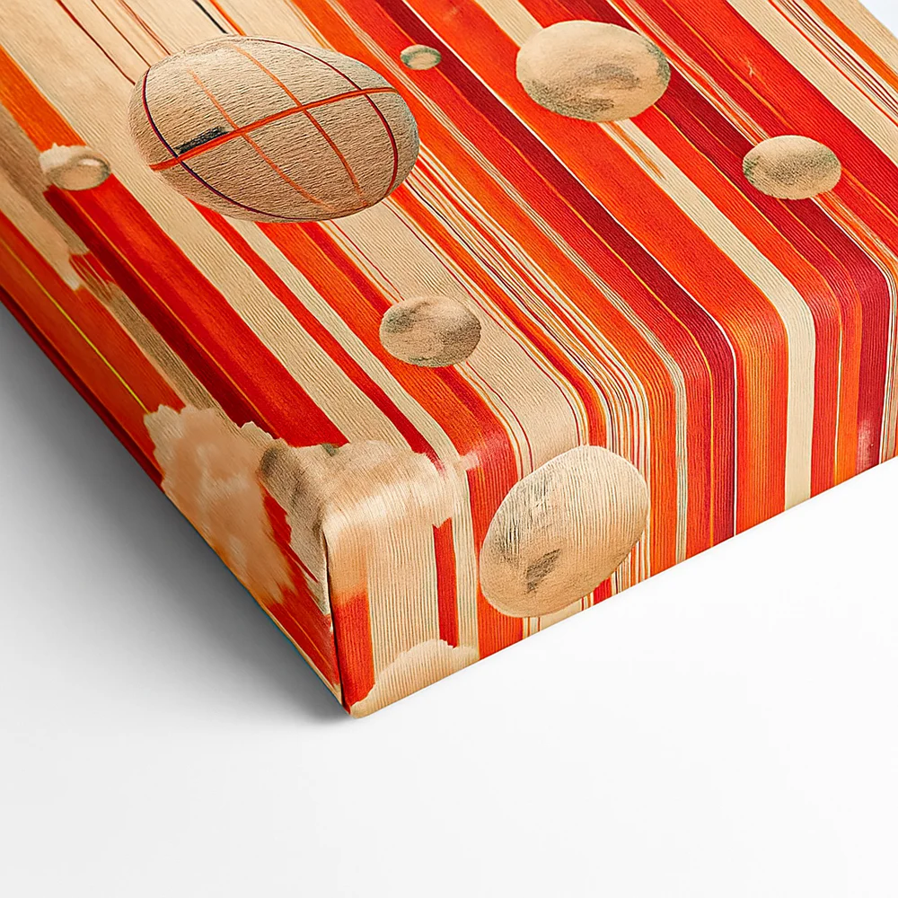 Canvas Print Corner – Surreal Artwork Detail Close-up of canvas print corner with surreal artwork