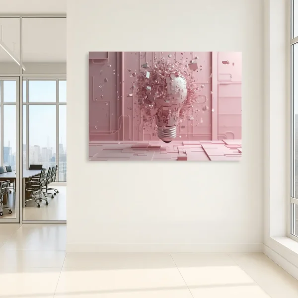 Breaking Theory II artwork displayed in a modern office.